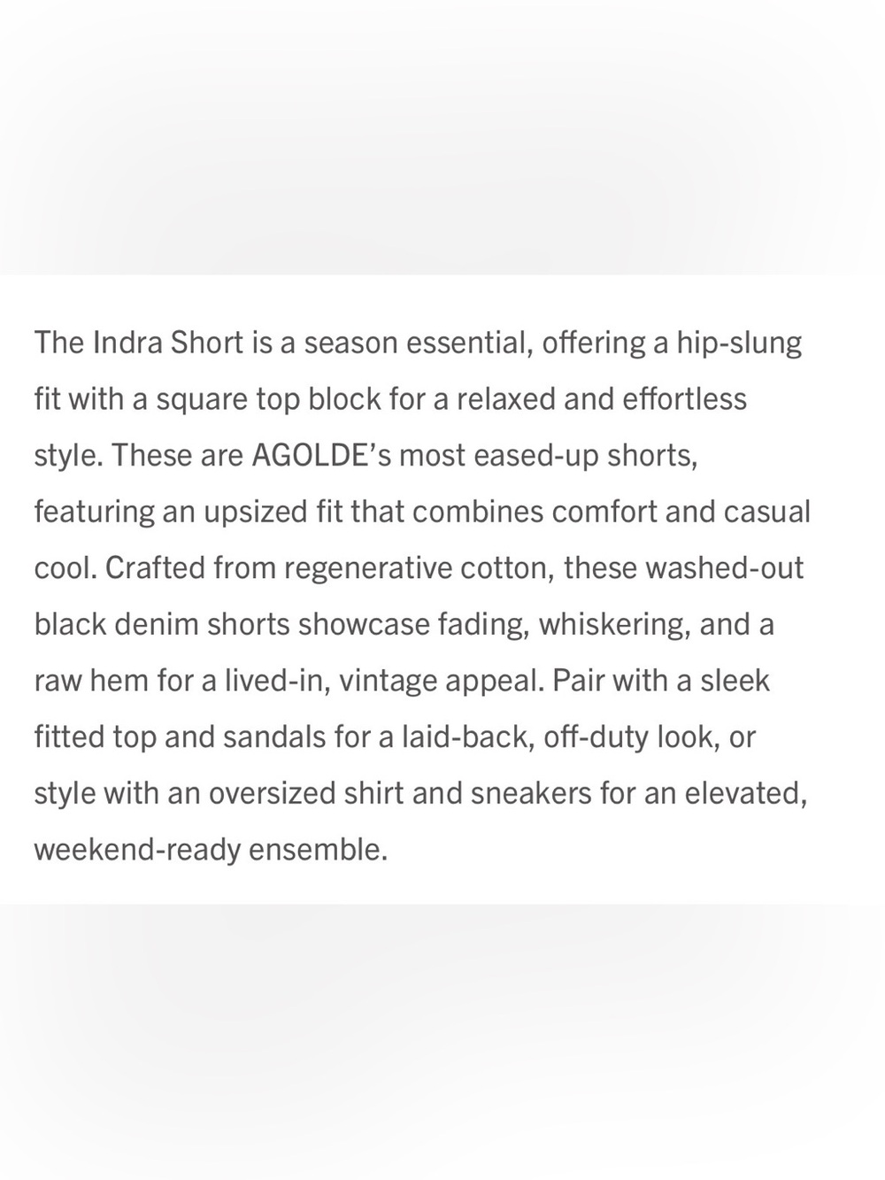 Agolde Indra shorts in black denim - Picture 3 of 9